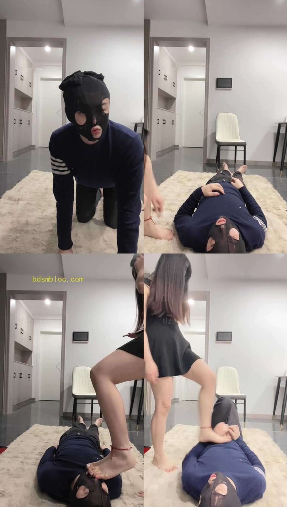 【婷S】裸足全体重踩踏/数据线抽