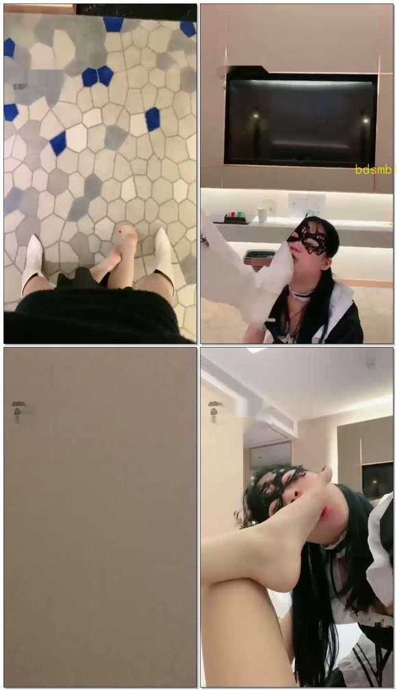 【希希子】母畜，坐脸白靴脚底下的清理器