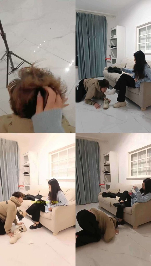 【小S】姐姐是女王系列-对运动鞋白袜犯贱