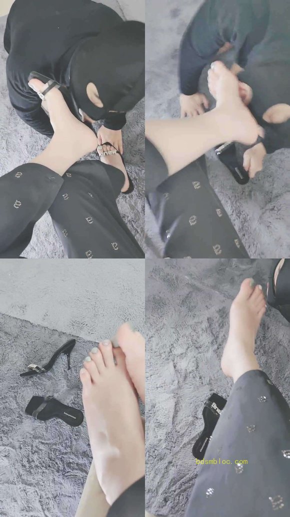 【灵竹】深夜高跟裸足恋足舔