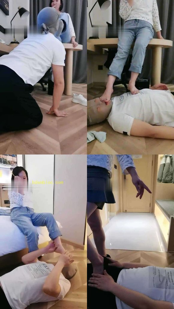 【君舞女王】夜跑后白棉袜羞辱狗