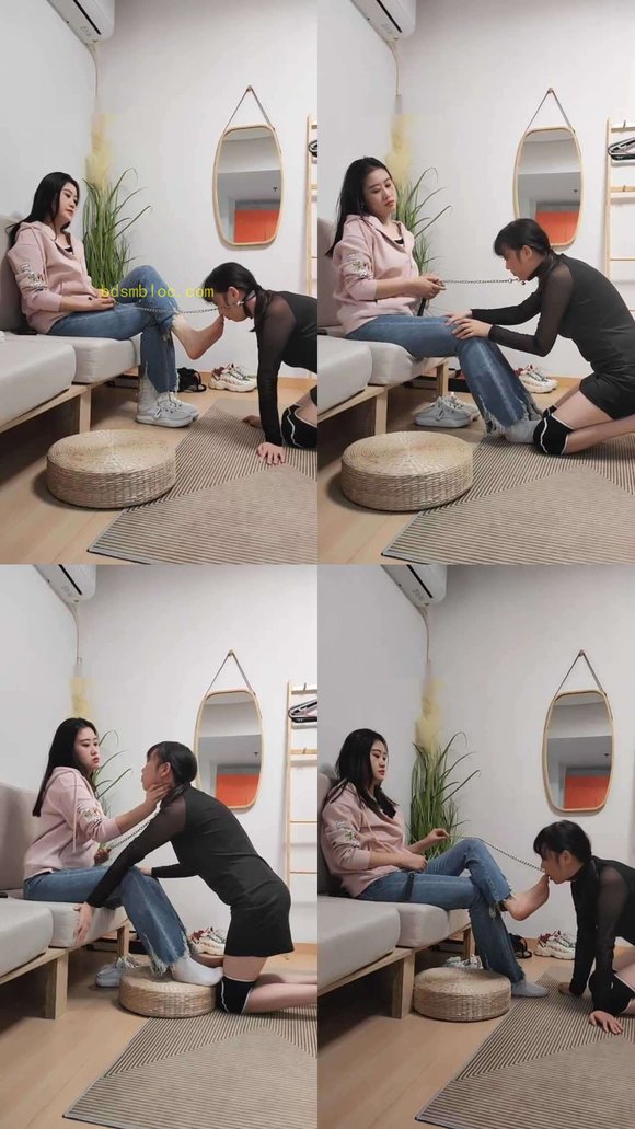 【言初】母畜-下跪伺候/掐脖窒息/sp鞭打/舔运动鞋
