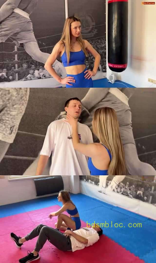 【欧美女王】HF-给超级美女Alice当人肉脚靶和沙包！被花式暴踢！后翻踢下巴KO