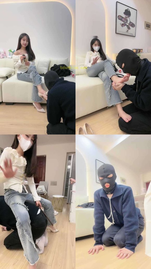 【乔妹】清理高跟脏鞋底/品尝裸足/脚捂脸耳光/深喉踩踏打手心