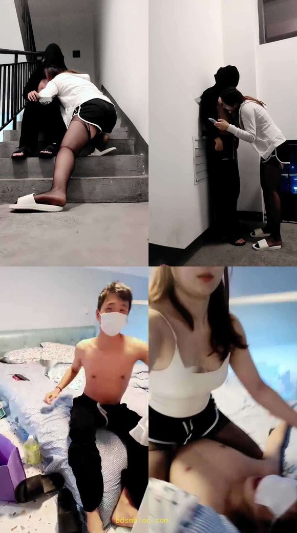 【高兴儿】户外楼道咬乳专场