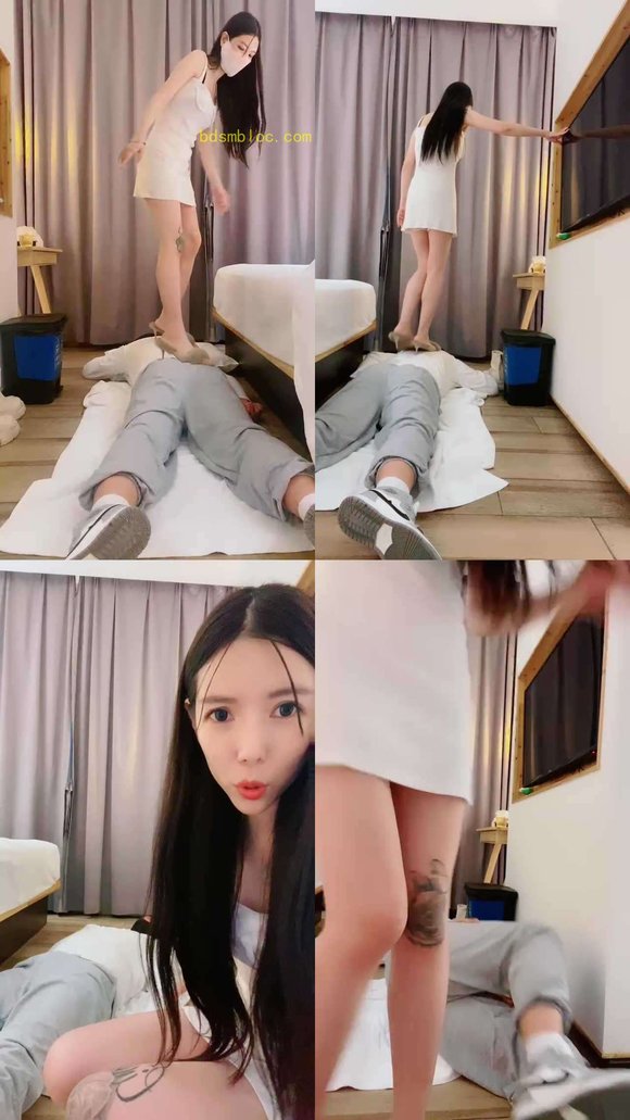 【陈甜女帝】高跟+短靴全体重踩狗
