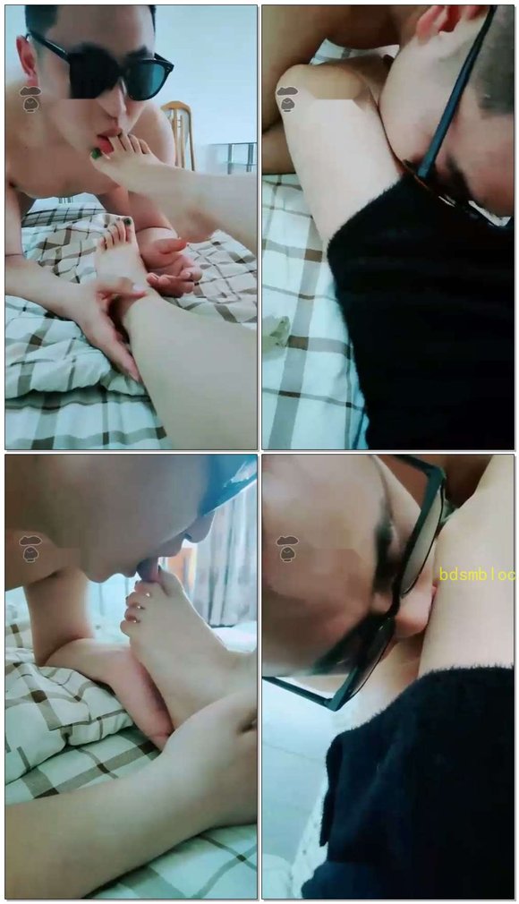【FEET】素人舔脚专场，让女神享受舌尖的触感