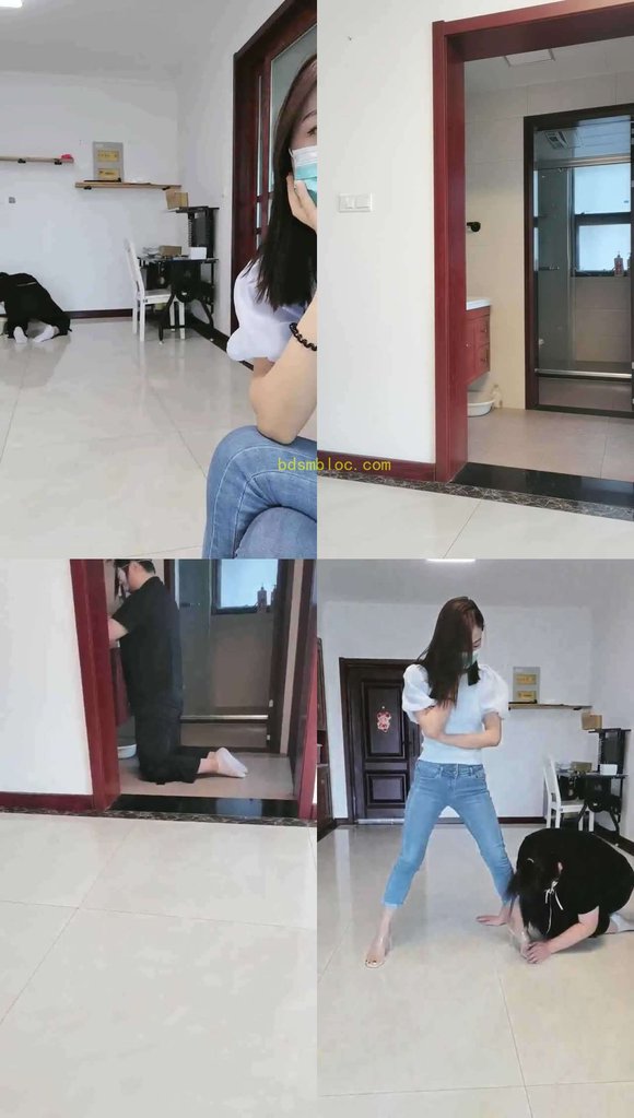 【凌儿女神】母畜下跪伺候 还是被虐