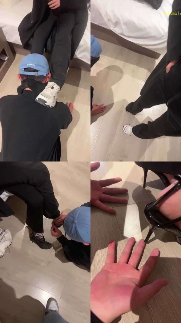 【伊莉】超臭原味白棉袜捂狗/高跟踩狗爪