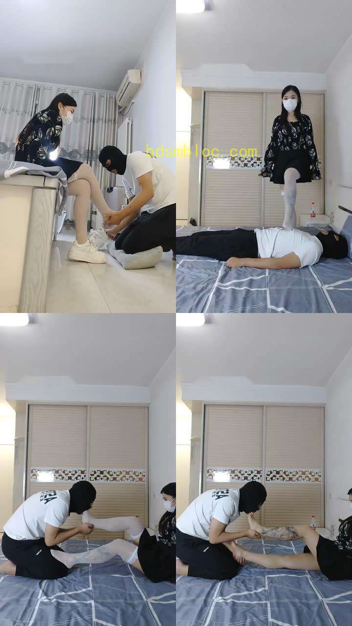 【尤尤子】小白鞋白丝辱脚奴