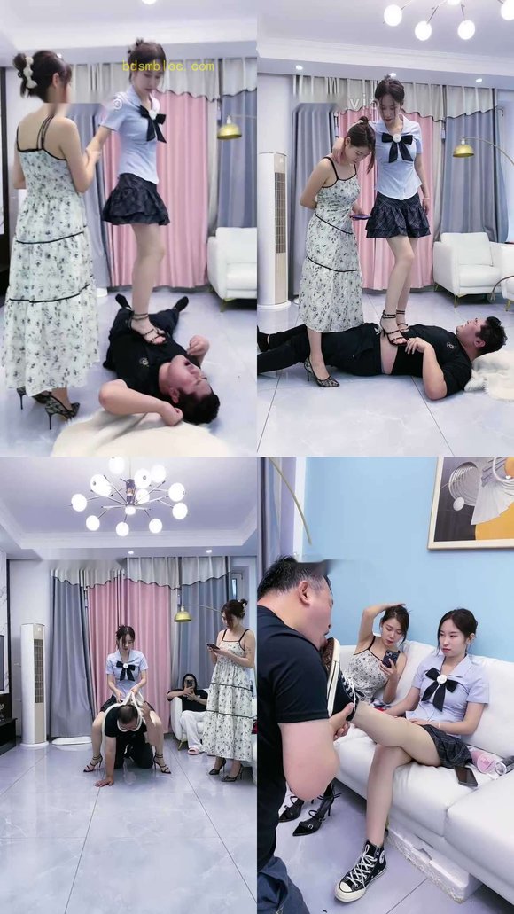【麋鹿银儿】双S-高跟凉鞋暴踩/耳光/骑马/舔高帮帆布鞋