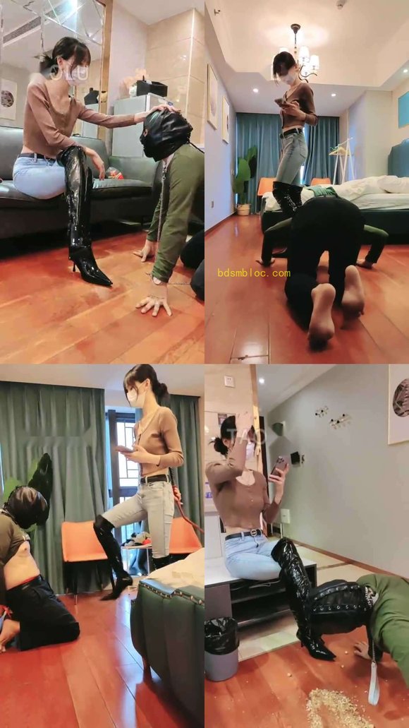 【暴力美学】过膝高跟重度提档骑马耳光喂食碾压