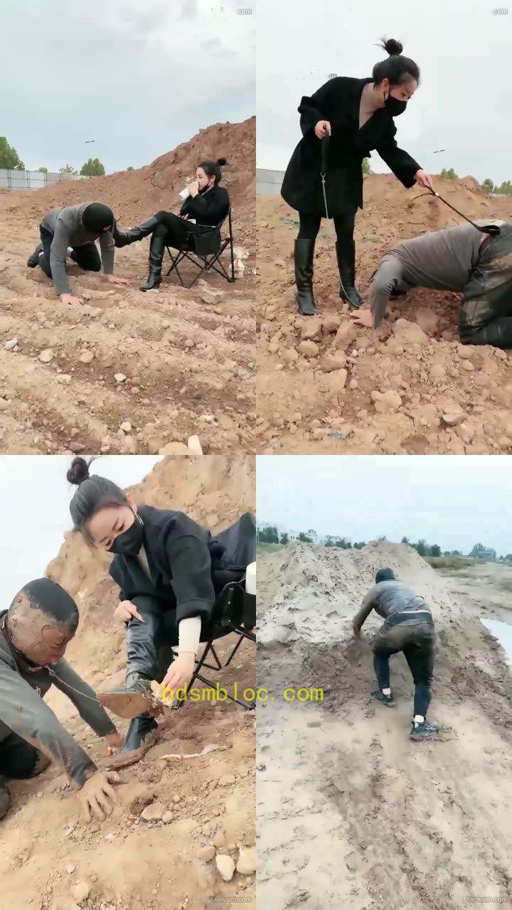 【辣吃多的辣姐s】K9户外泥地里撒欢