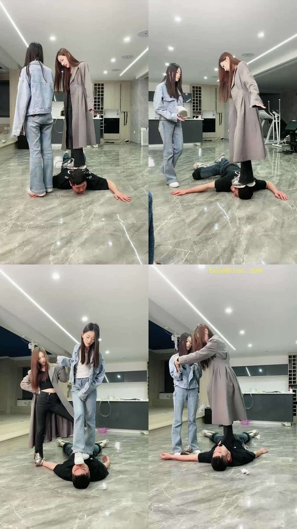 【麋鹿银儿】国画小踩头和手走路踢裆头当石头畜生全程压追