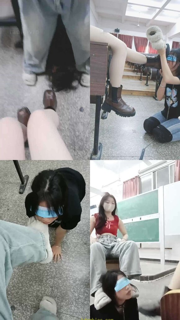 【爱可呀】双S教室玩闺蜜-转胯/闻舔原味【双视角版】