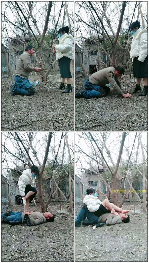【沐颜s】户外各种玩法虐老狗连连求饶