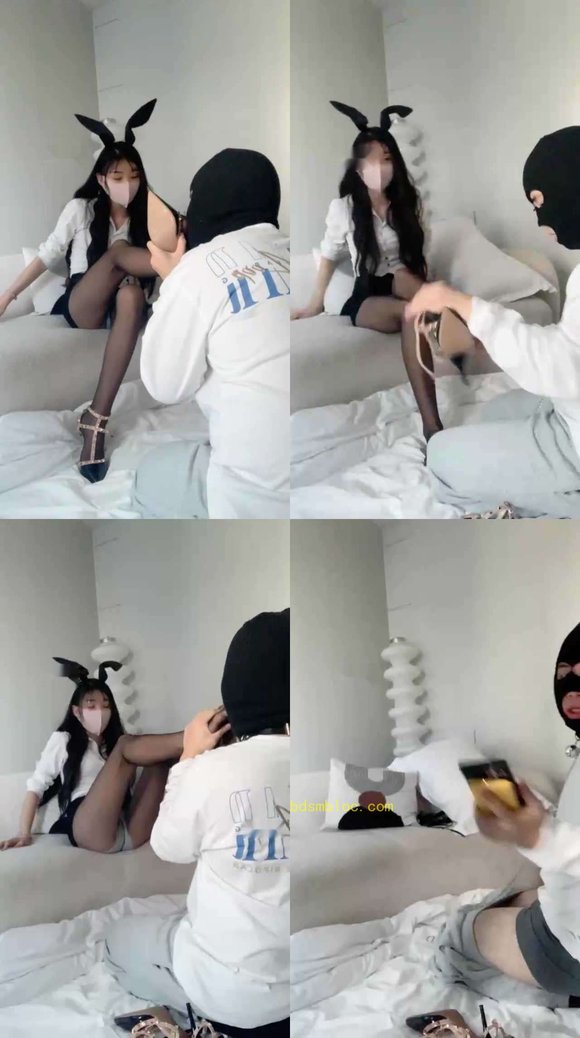 【丝雯】兔女郎黑丝高跟美腿虐