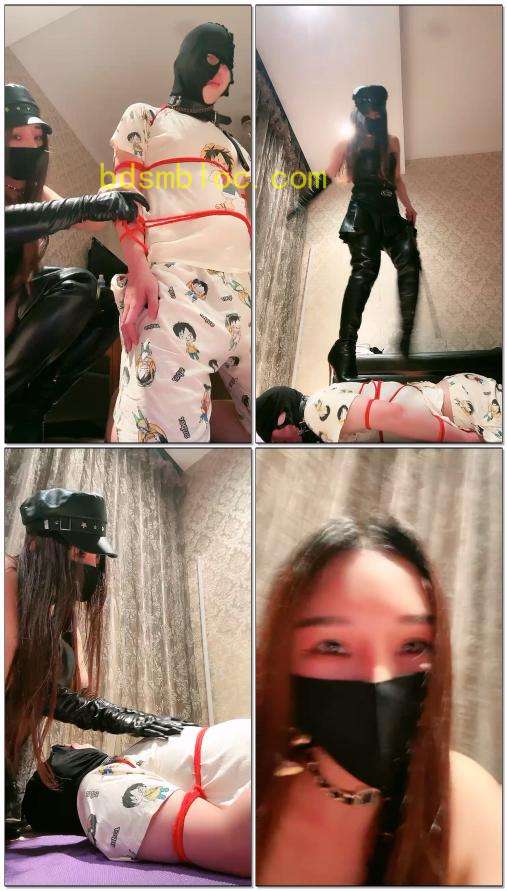 【苏州十三姨】开发崇拜主人2年的小白贱奴隶捆绑全体重踩踏鞭打