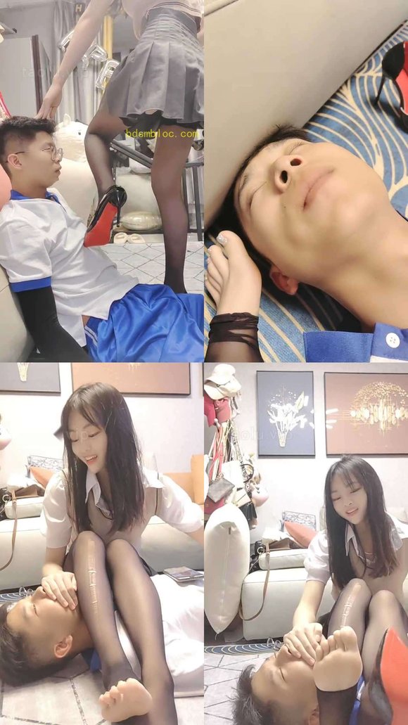 【丫丫】学姐女神黑丝诱导弟弟做狗