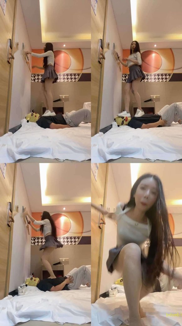 【陈甜女帝】小白鞋女神物化人体蹦床