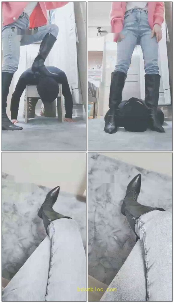 【灵竹】紧身裤调教狗