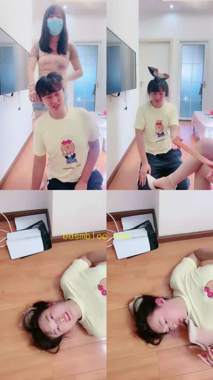 【桃子老师】揪耳朵/头顶高跟/闻舔鞋