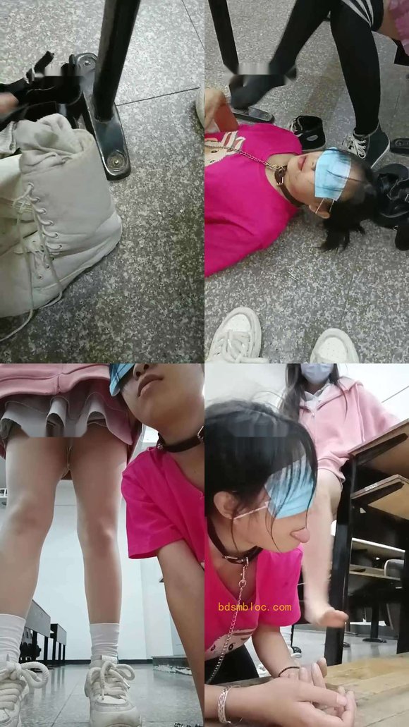 【爱可呀】双S/母畜-课室调-舔脏鞋/吃袜子/闻原味