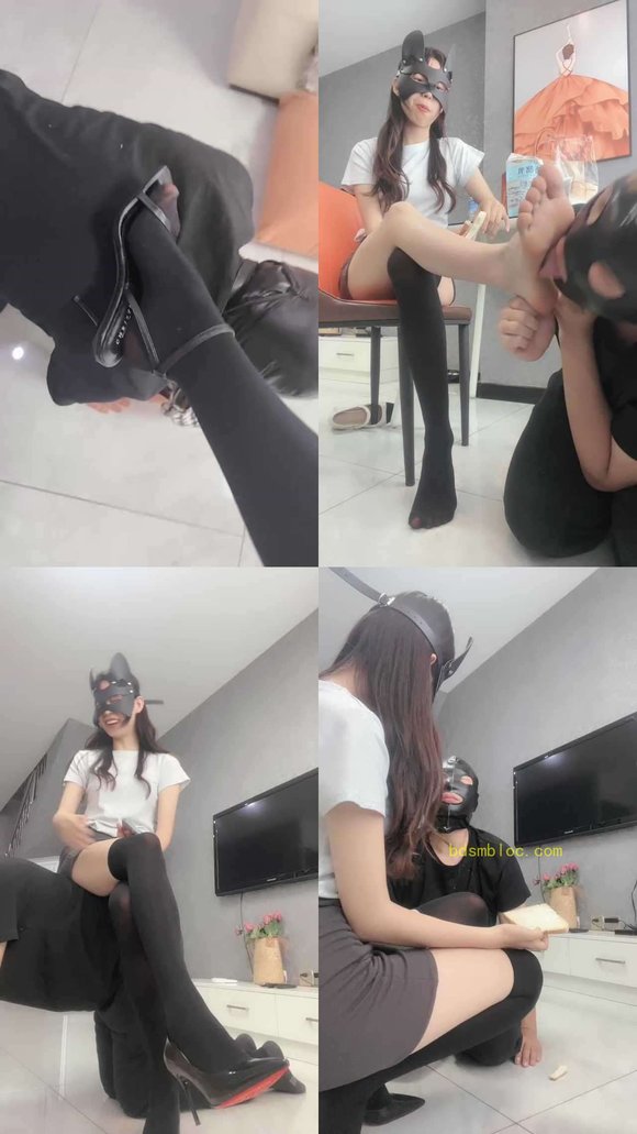【念念S】长腿车模-高跟抽耳光/镜前羞辱/袜子塞嘴/提档/口吐喂食