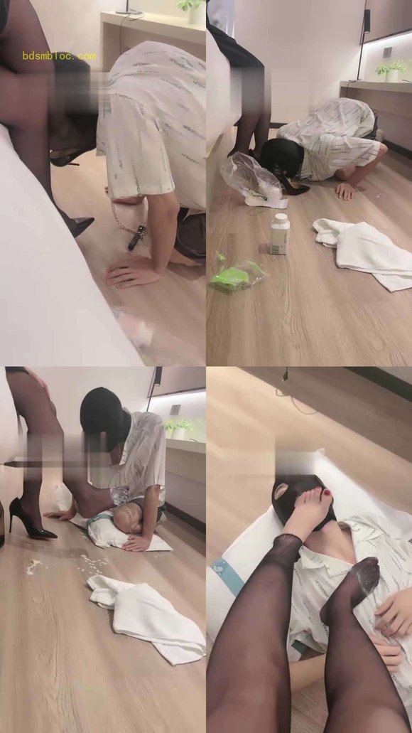 【欣欣】高跟黑丝玉足喂食
