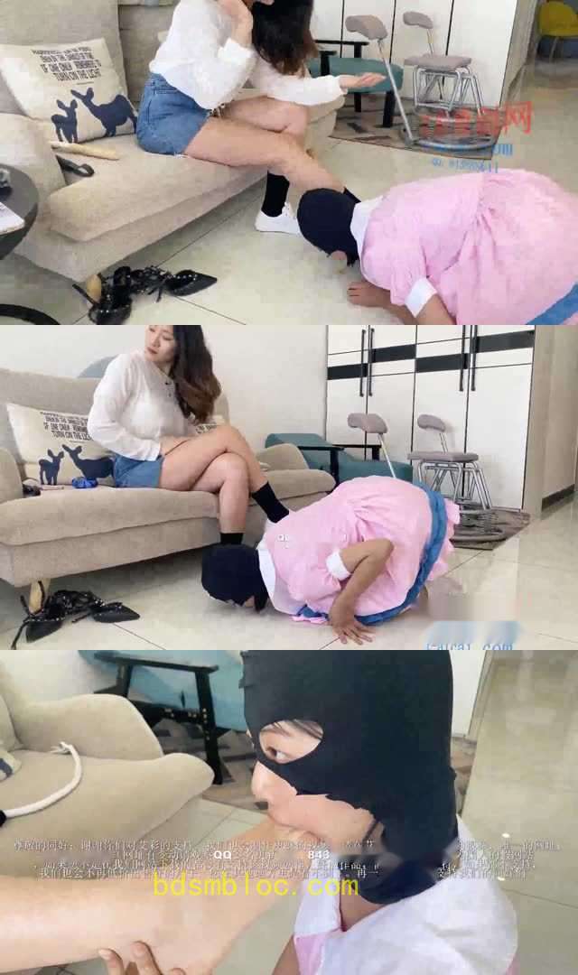 【甜妹女M】女M用舌头舔干净主人鞋底