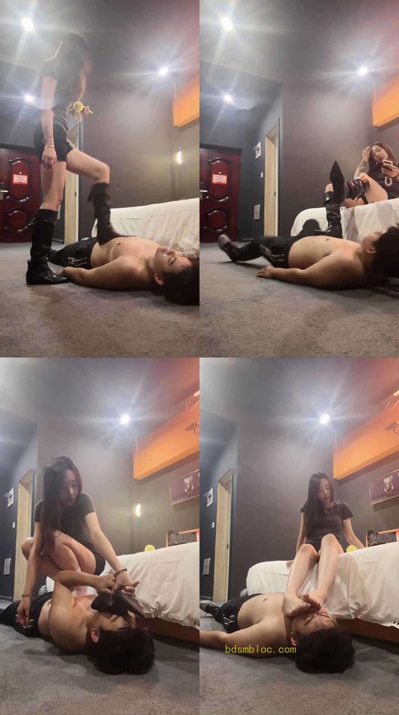 【缈缈】虐乳/长靴白袜裸足踩
