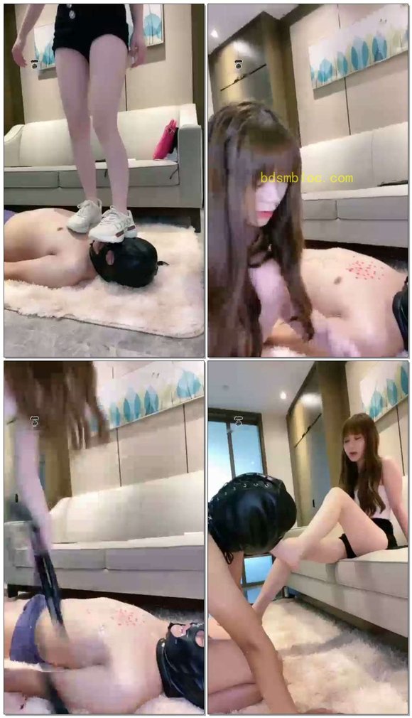 【樱桃小S】嘴含蜡鞭打踩踏