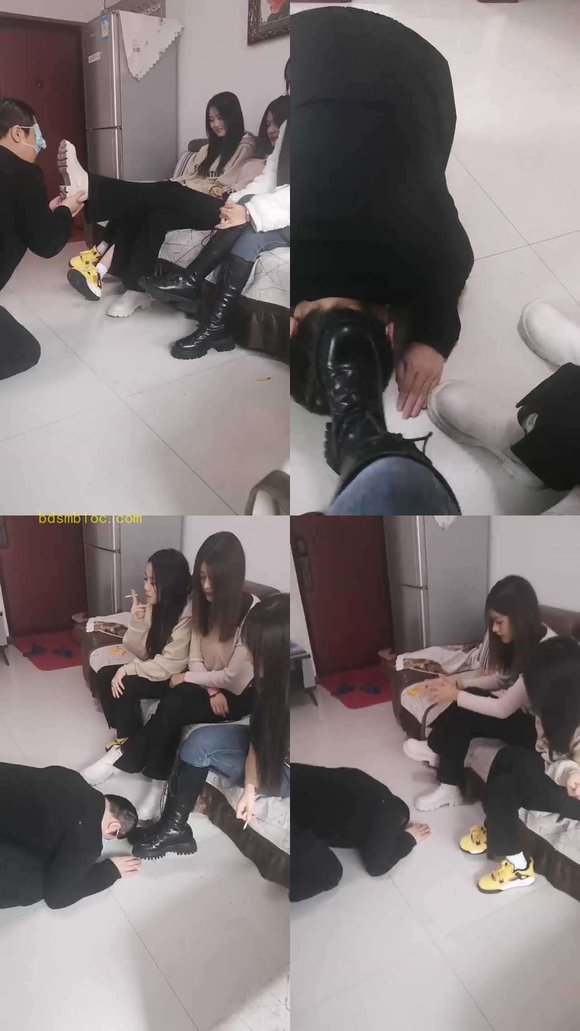 【精神小妹】三女神发泄耳光暴打
