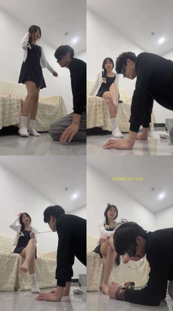 【甜恬】捆绑哥哥用白袜脚虐它