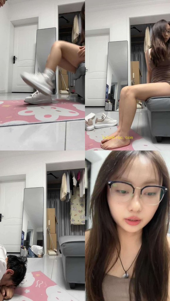 【南南】小白鞋超臭白袜闻舔/脚插嘴/臭脚捂脸/骑狗脖