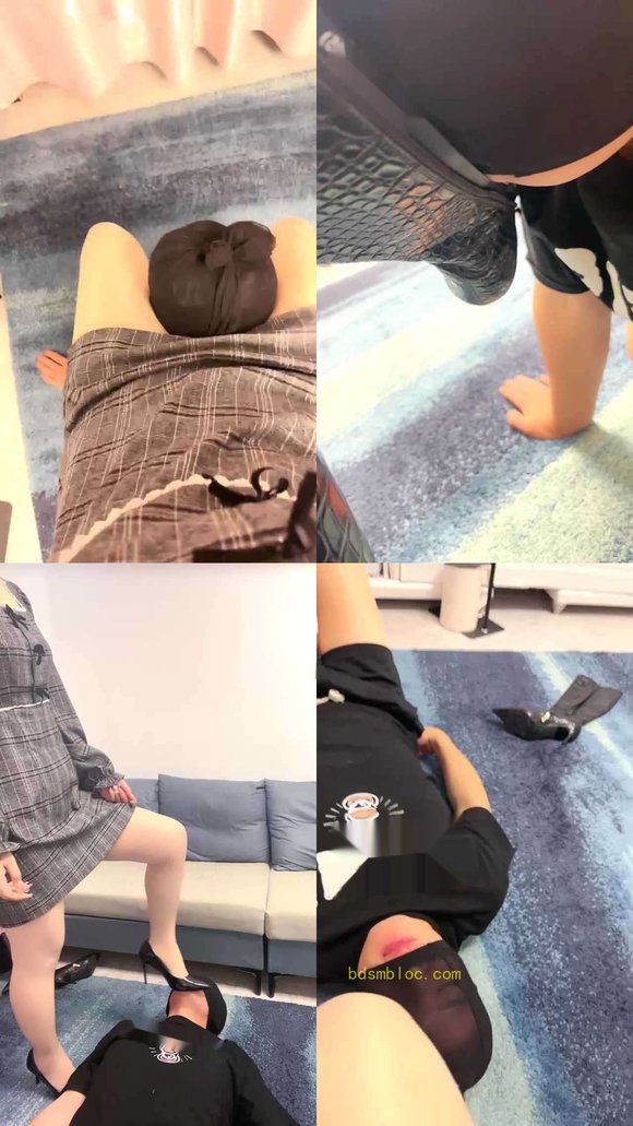【婉婷殿下】骑马转胯/强制闻长靴肉丝脚/清理脏鞋