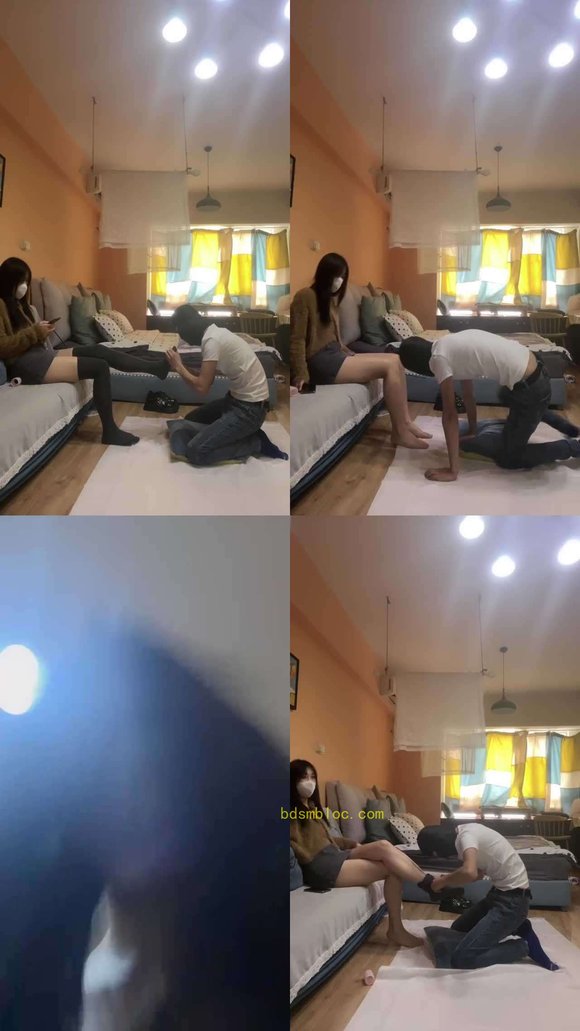 【田甜圈】丝袜诱惑恋足羞辱贱狗