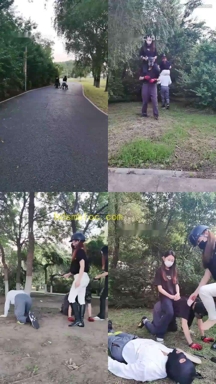 【魔鬼天使】户外调教男奴运动会