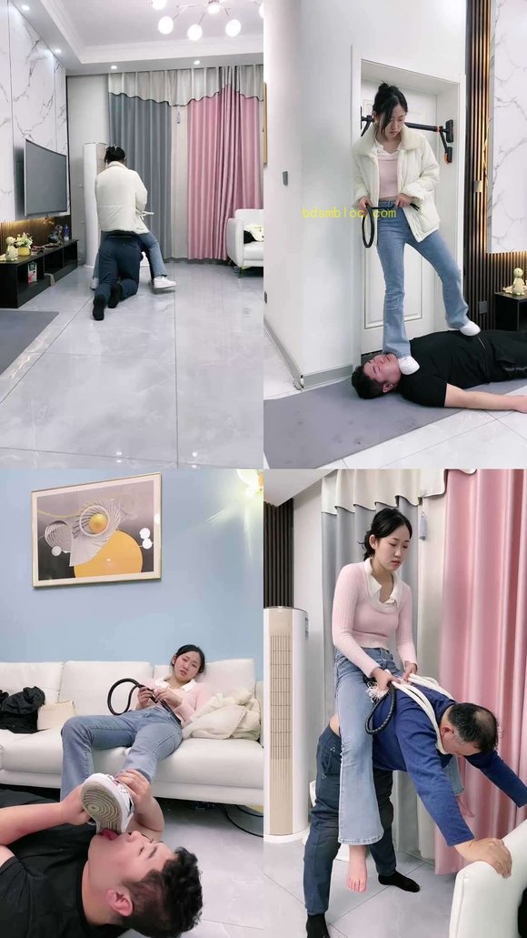 【麋鹿银儿】空军一号-白袜辱人形犬-骑马/水刑窒息/全体重跳踩