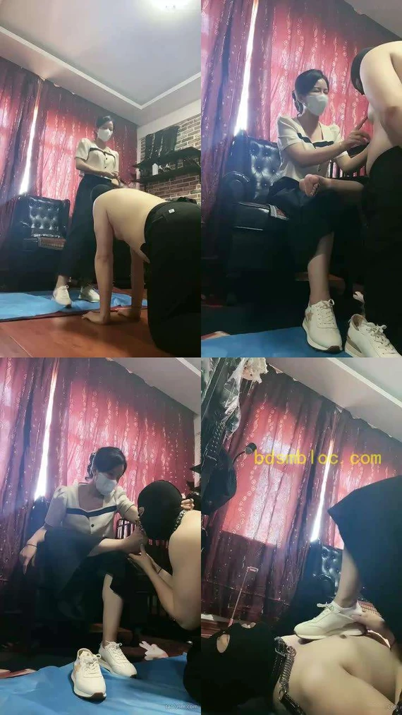 【冷颜Queen】抽屁眼儿原味祼足白船袜清理脏鞋底踩肚子窒息