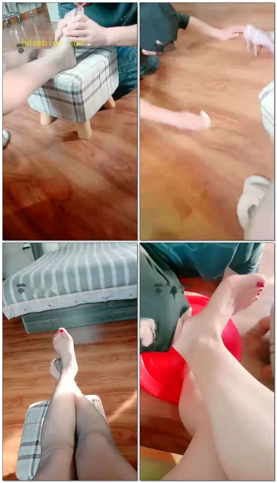 【灵犀女ss】脚奴日常，蓝丝