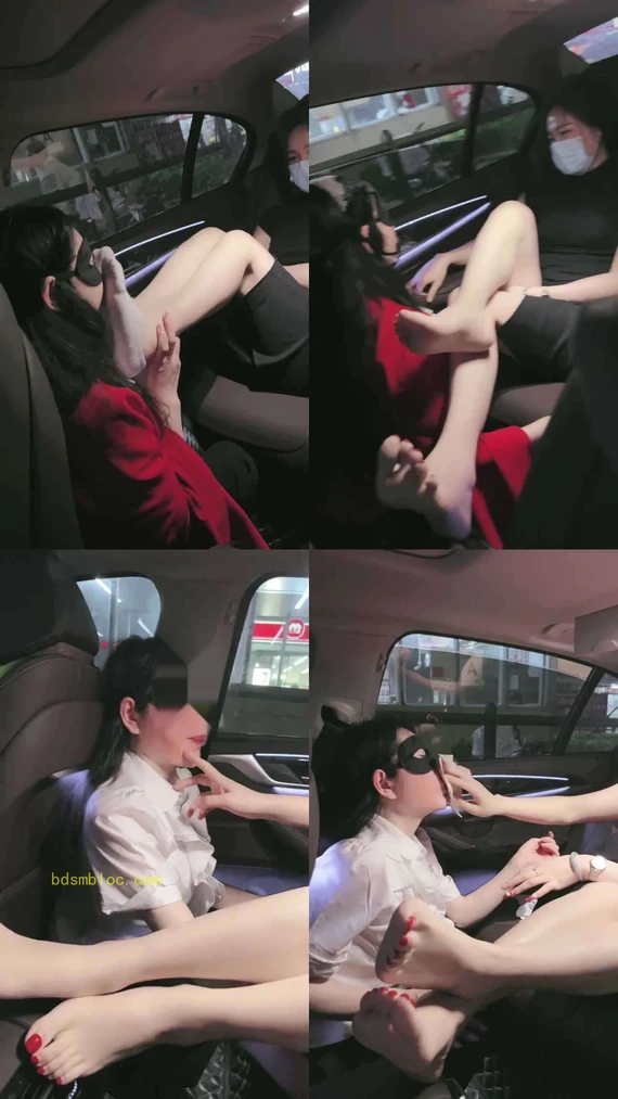 【丹祖宗】夜跑后车内双女奴伺候