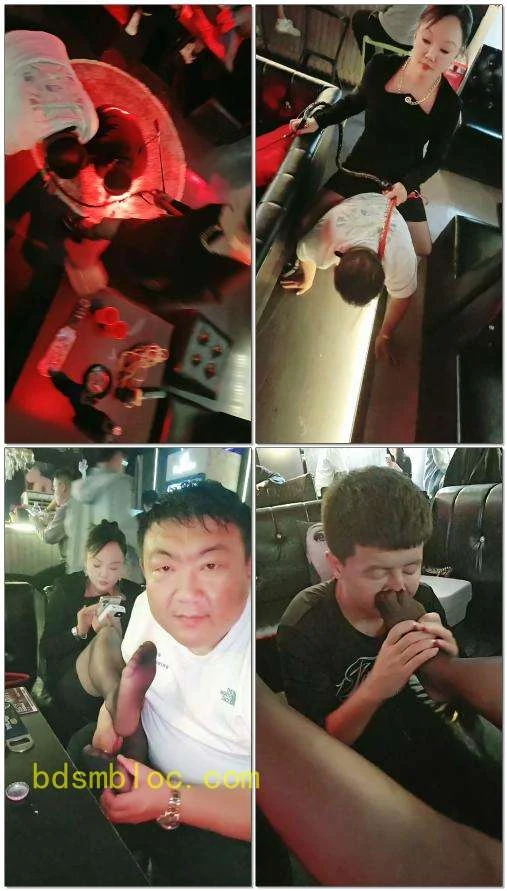 【霸道总裁女王乐爷】sm酒吧现场调教猪猪