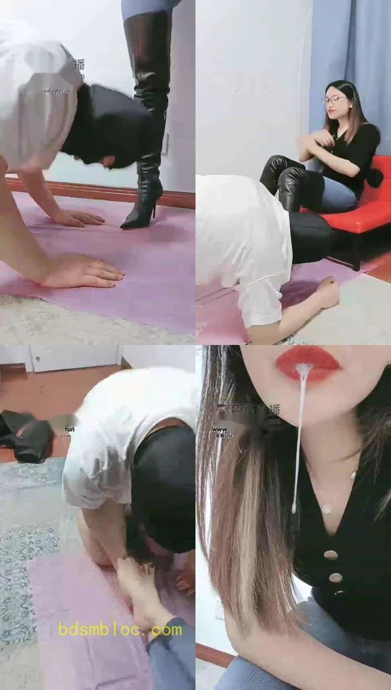 【执念】长靴牛仔裤调教贱狗