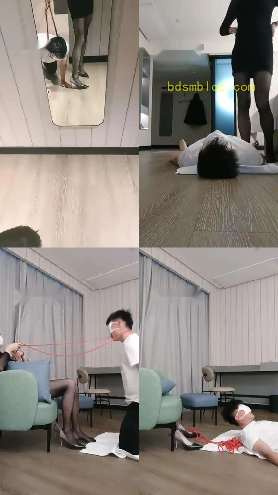 【米小唐】高跟黑丝塞嘴踩奶狗