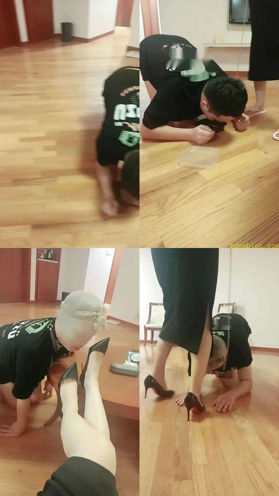 【王妃】高跟脚下喂食圈养犬