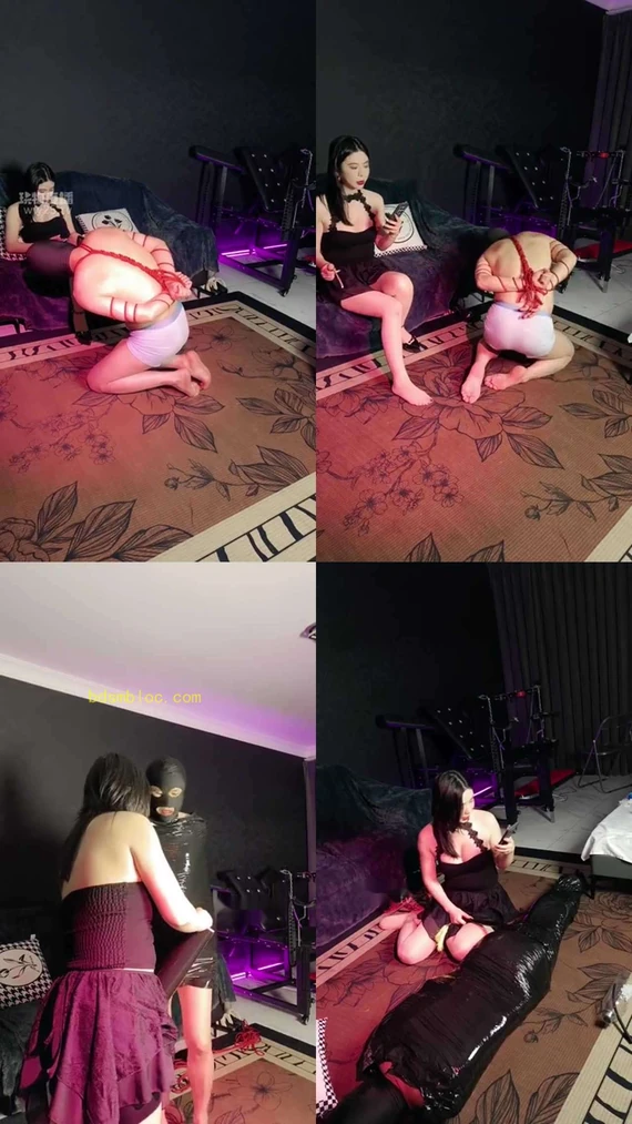 【CY女王】束缚木乃伊虐玩私奴狗