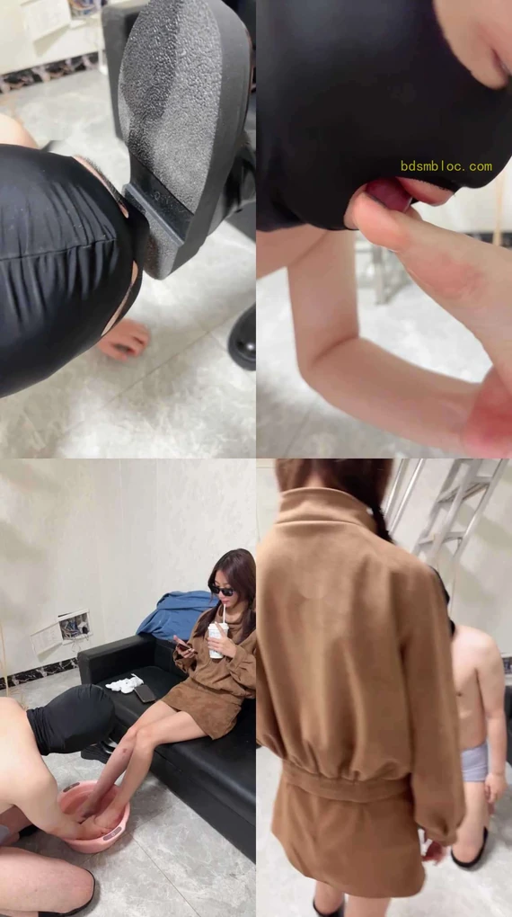 【米琦妙妙屋】清理脏长靴白袜/脚插嘴/洗脚水窒息