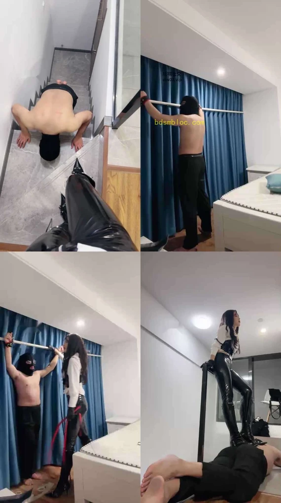 【倪小主】吊绑重度鞭打/楼梯间狗爬驯化
