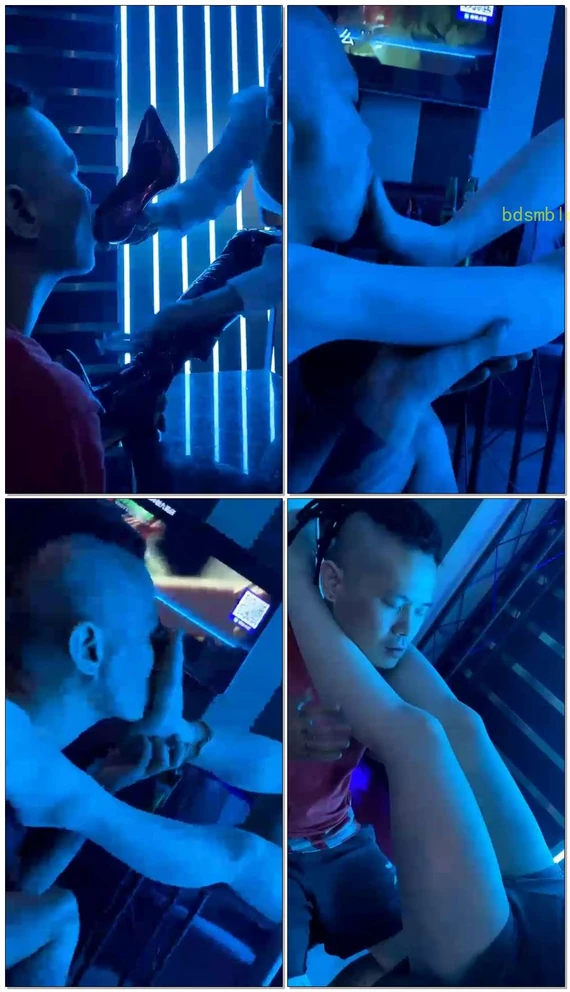 【三三】带狗出来唱歌，KTV调教，踩踏，虐乳